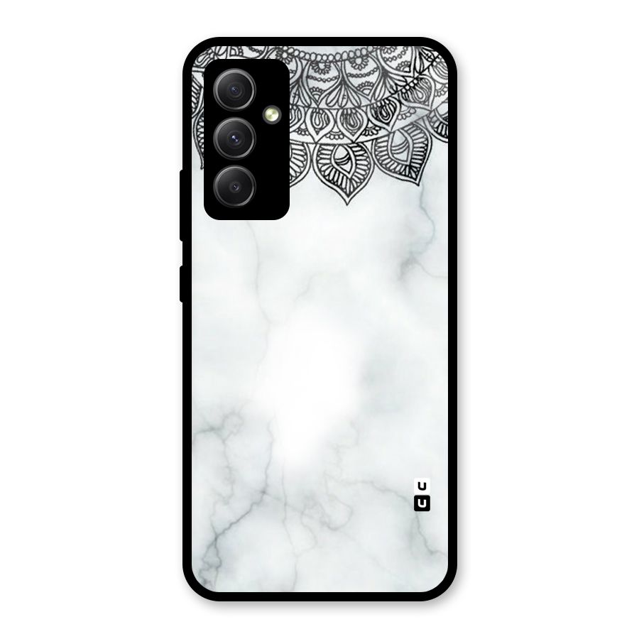 Exotic Marble Pattern Glass Back Case for Galaxy A34