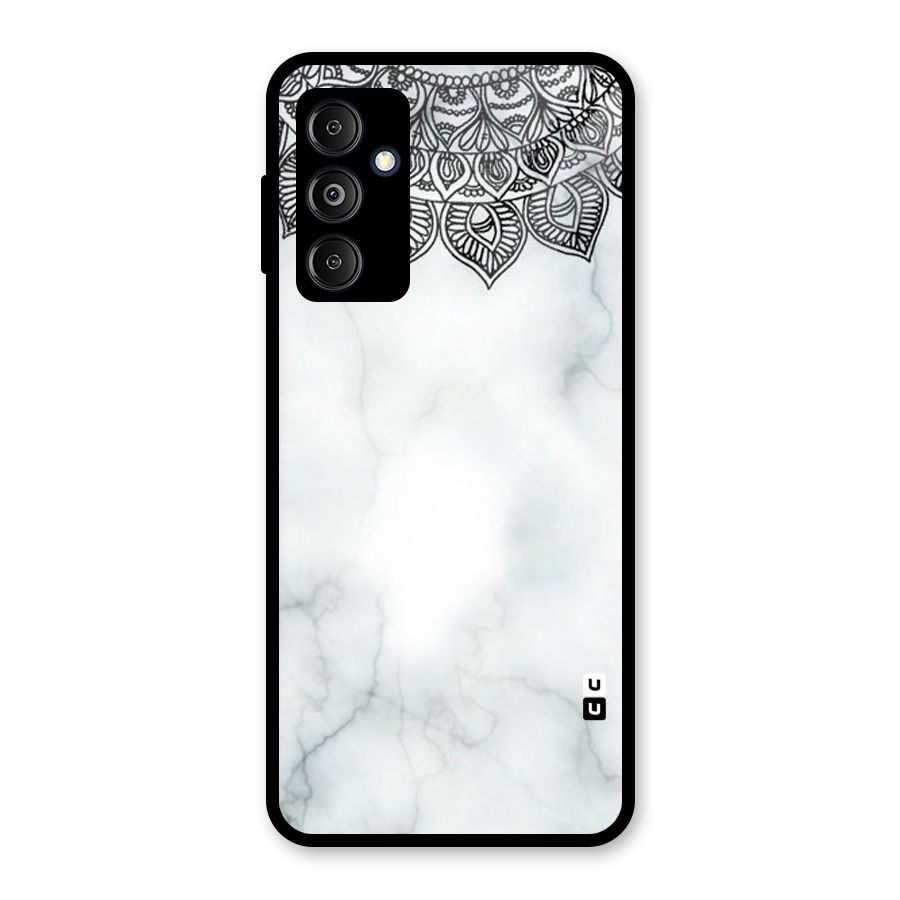Exotic Marble Pattern Glass Back Case for Galaxy M14 5G