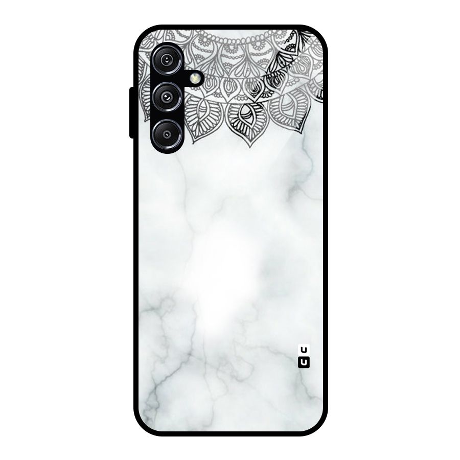 Exotic Marble Pattern Glass Back Case for Galaxy M34 5G