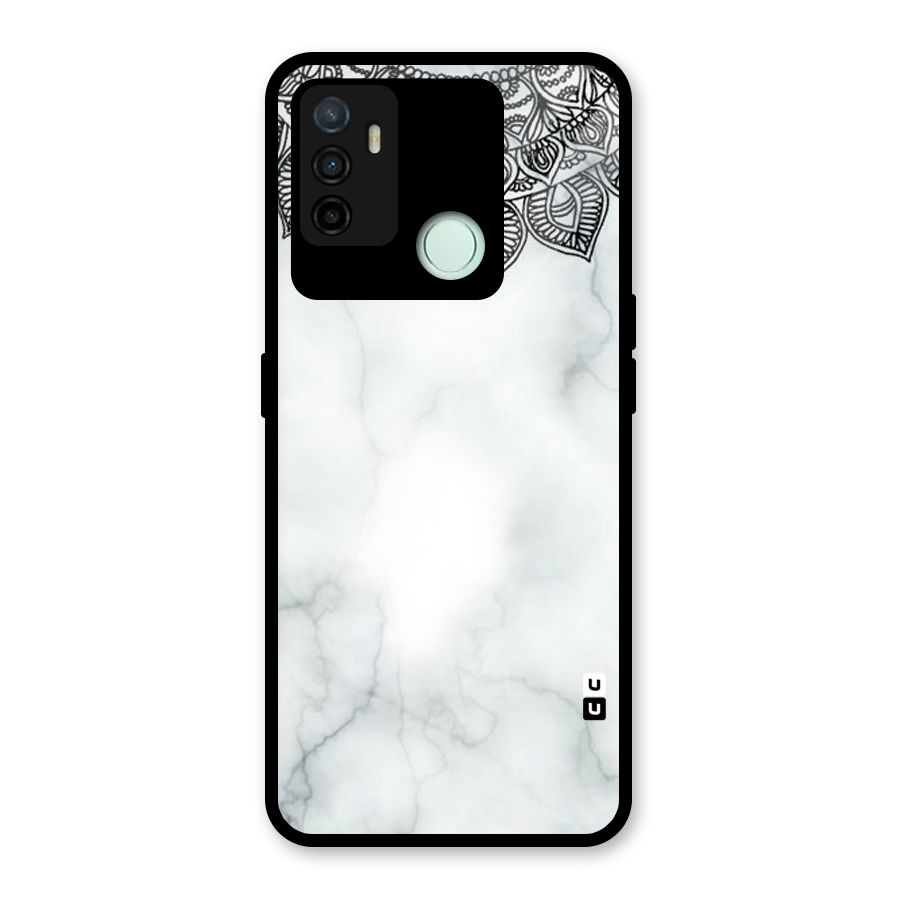 Exotic Marble Pattern Glass Back Case for Oppo A53