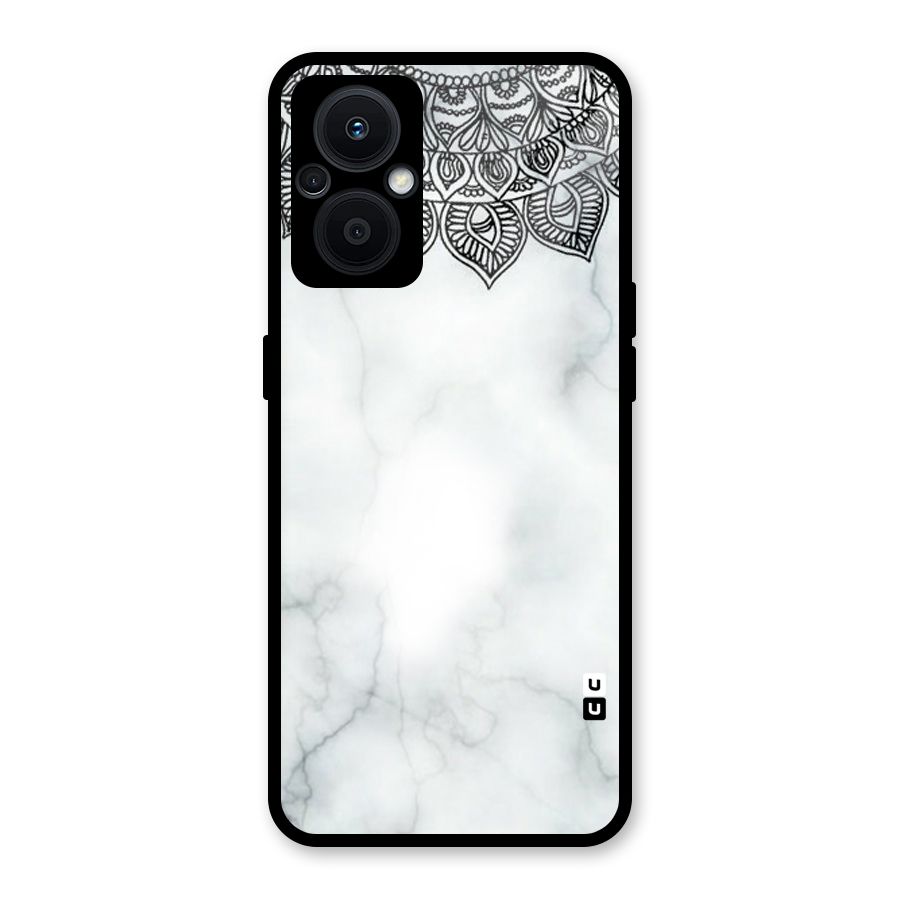 Exotic Marble Pattern Glass Back Case for Oppo F21s Pro 5G