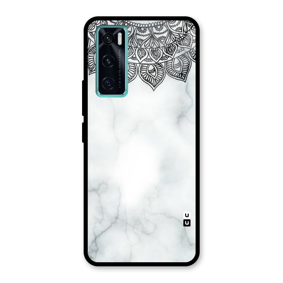Exotic Marble Pattern Glass Back Case for Vivo V20 SE