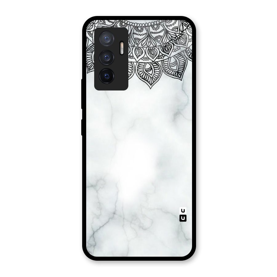 Exotic Marble Pattern Glass Back Case for Vivo V23e