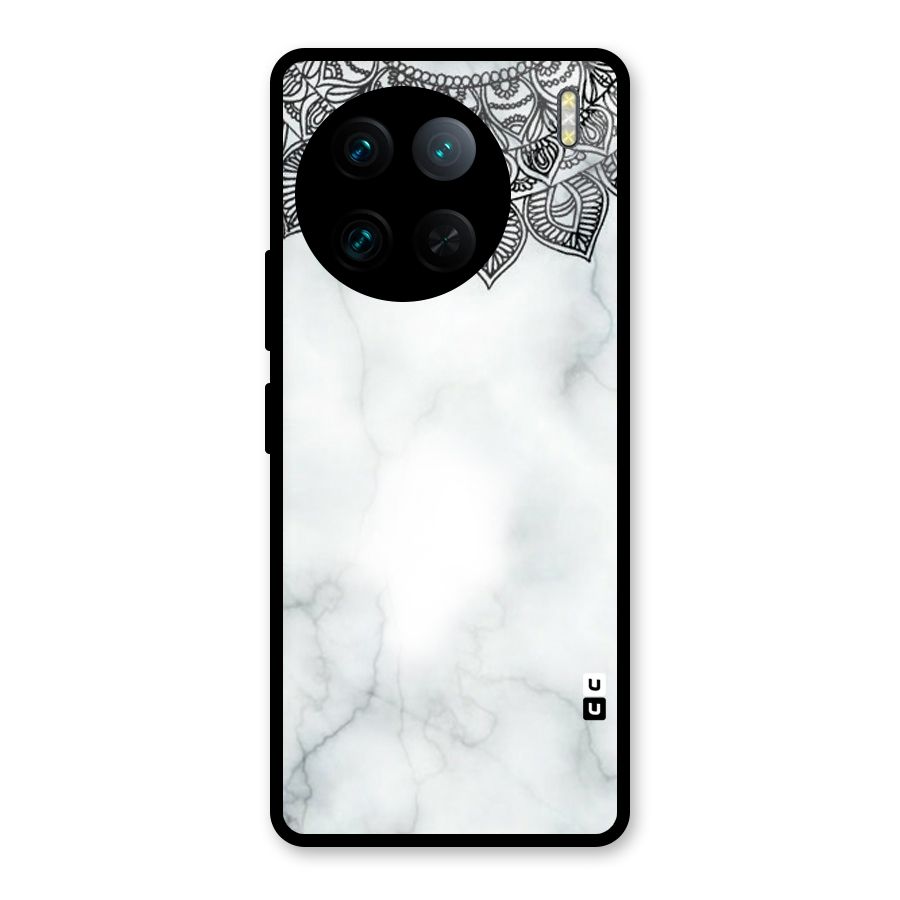 Exotic Marble Pattern Glass Back Case for Vivo X90 Pro