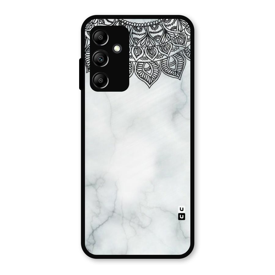 Exotic Marble Pattern Metal Back Case for Galaxy A14 5G