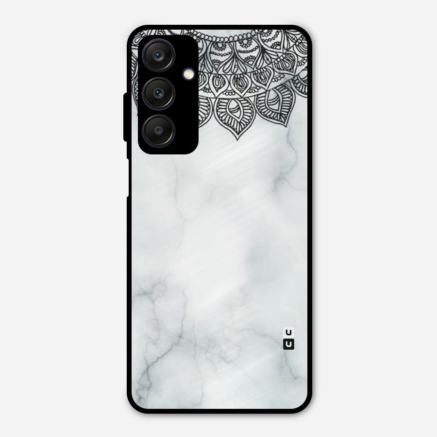 Exotic Marble Pattern Metal Back Case for Galaxy A25 5G