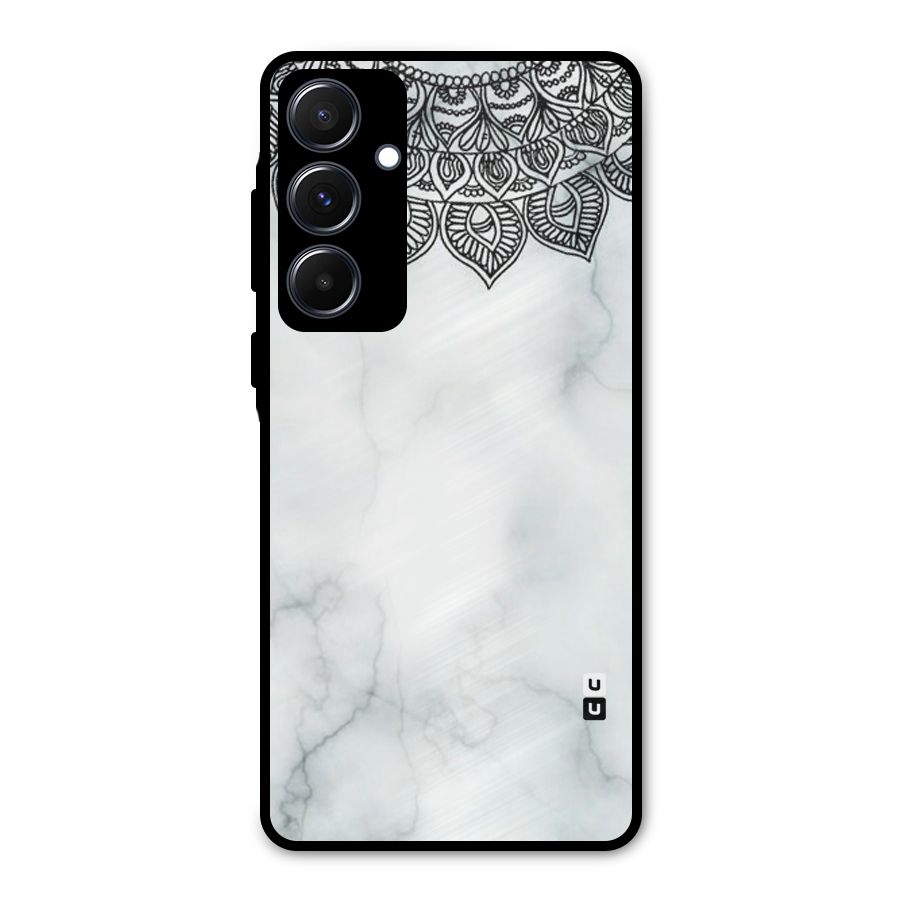 Exotic Marble Pattern Metal Back Case for Galaxy A55