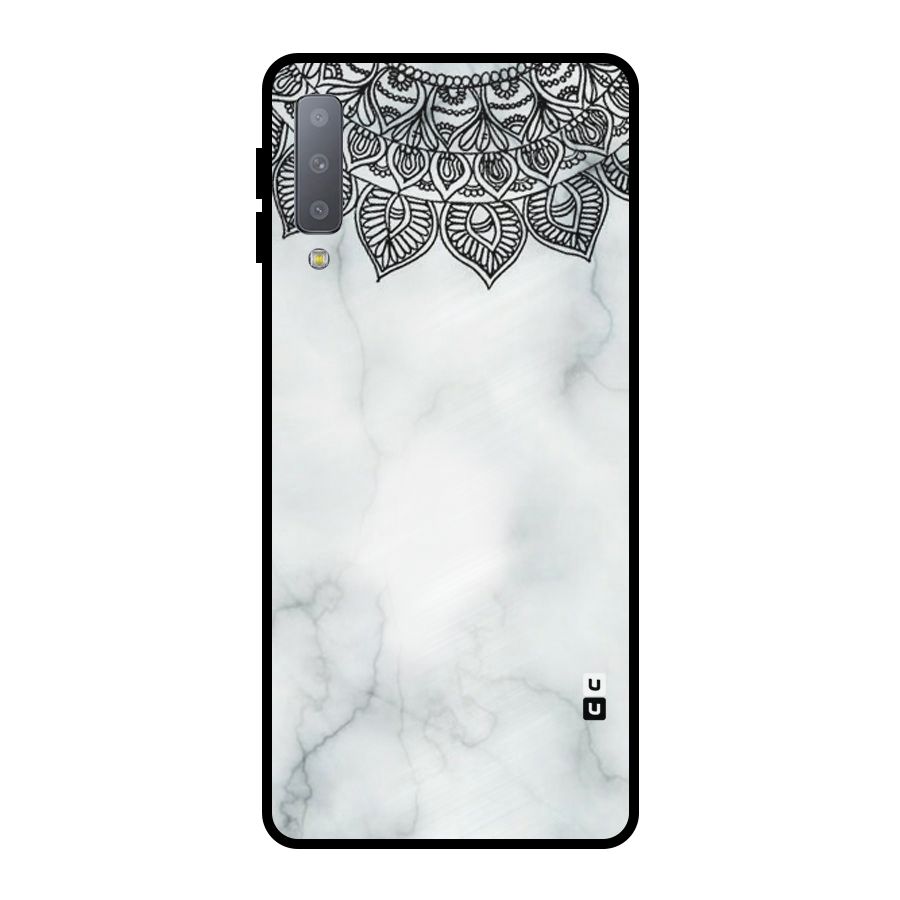 Exotic Marble Pattern Metal Back Case for Galaxy A7 (2018)