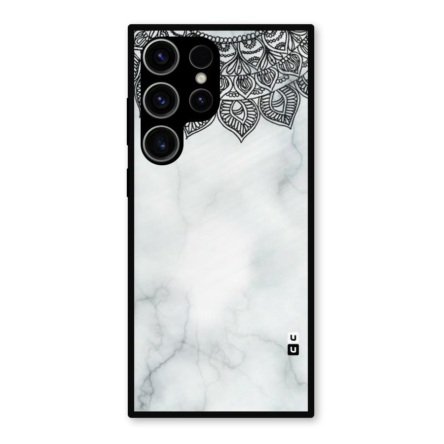 Exotic Marble Pattern Metal Back Case for Galaxy S23 Ultra