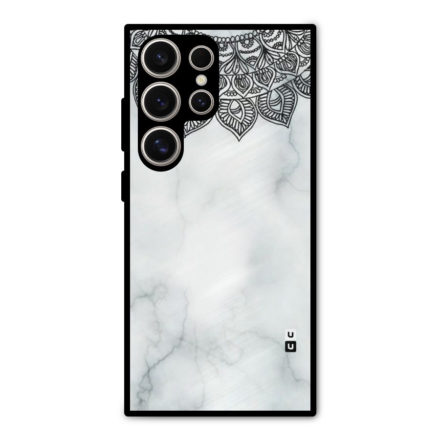 Exotic Marble Pattern Metal Back Case for Galaxy S24 Ultra