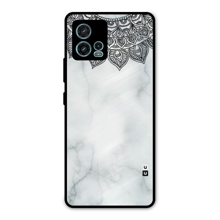 Exotic Marble Pattern Metal Back Case for Moto G72