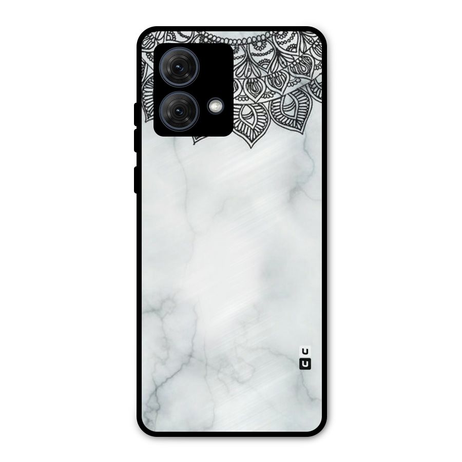 Exotic Marble Pattern Metal Back Case for Moto G84