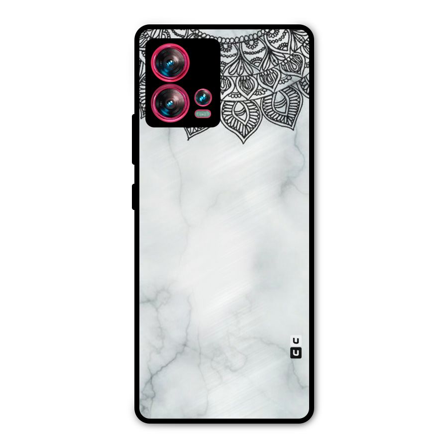 Exotic Marble Pattern Metal Back Case for Motorola Edge 30 Fusion