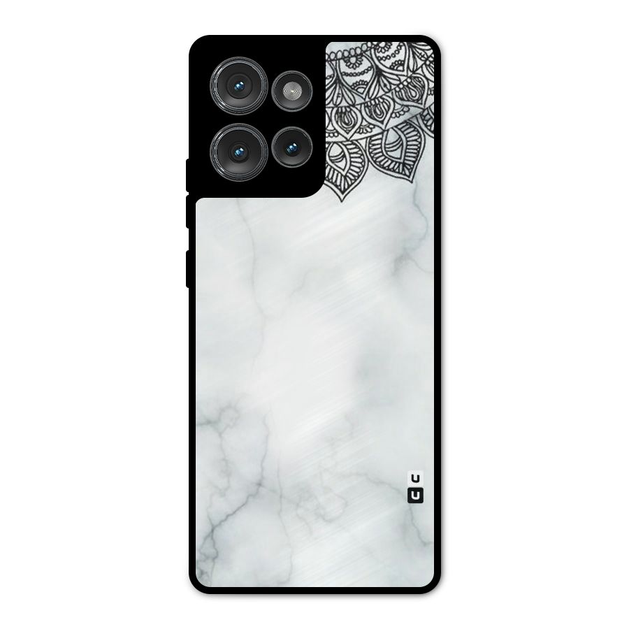 Exotic Marble Pattern Metal Back Case for Motorola Edge 50