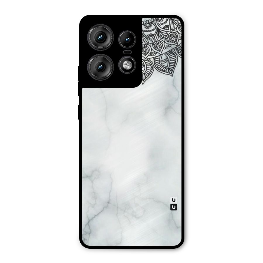 Exotic Marble Pattern Metal Back Case for Motorola Edge 50 Pro