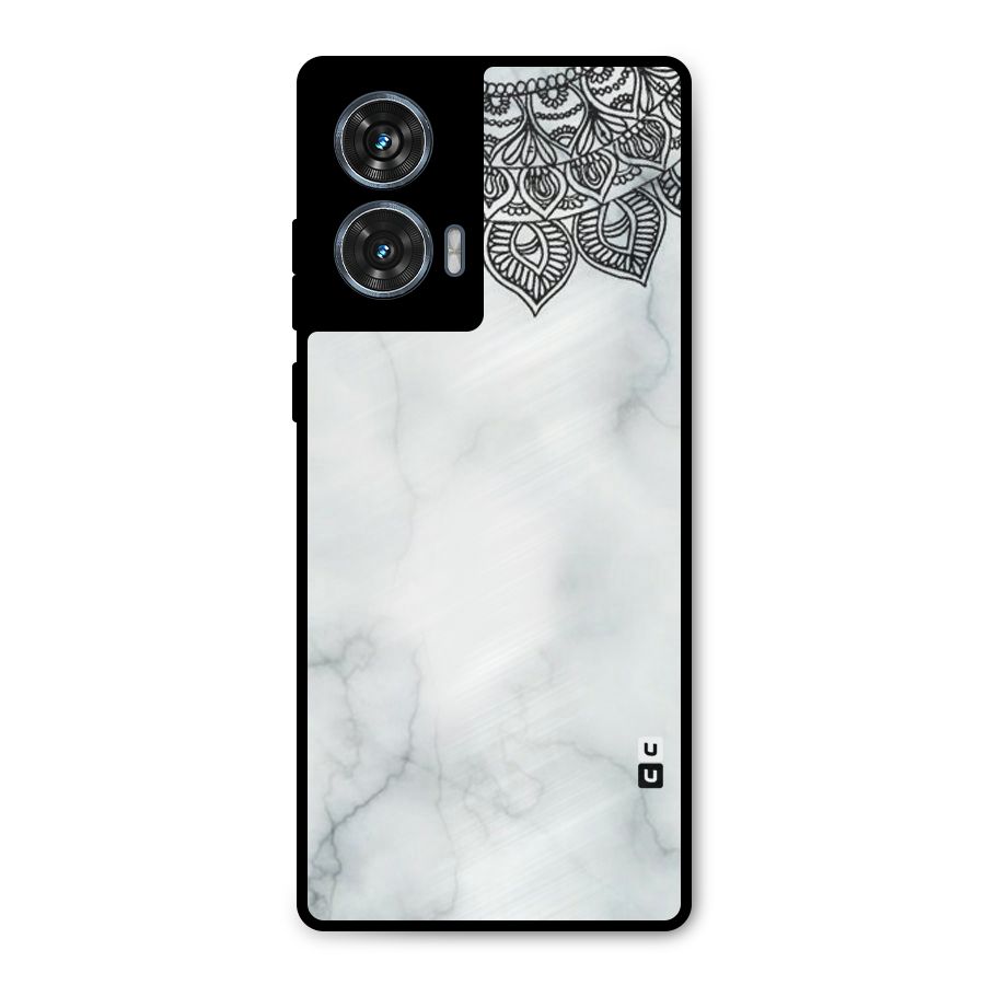 Exotic Marble Pattern Metal Back Case for Motorola G96