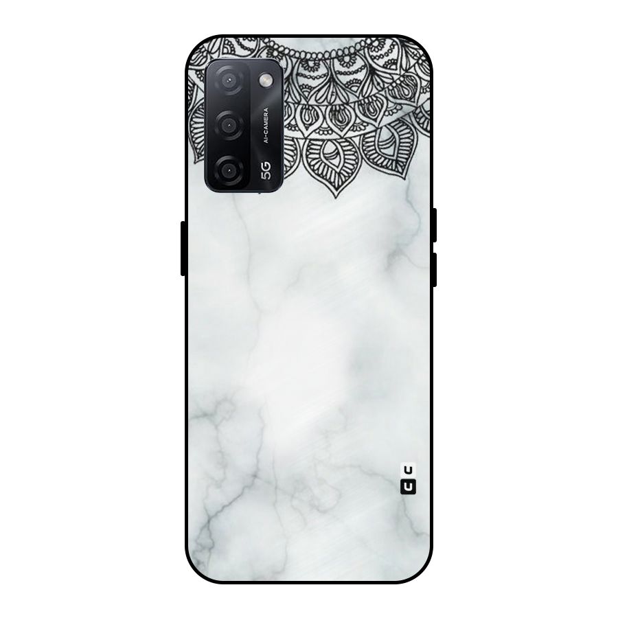 Exotic Marble Pattern Metal Back Case for Oppo A53s 5G