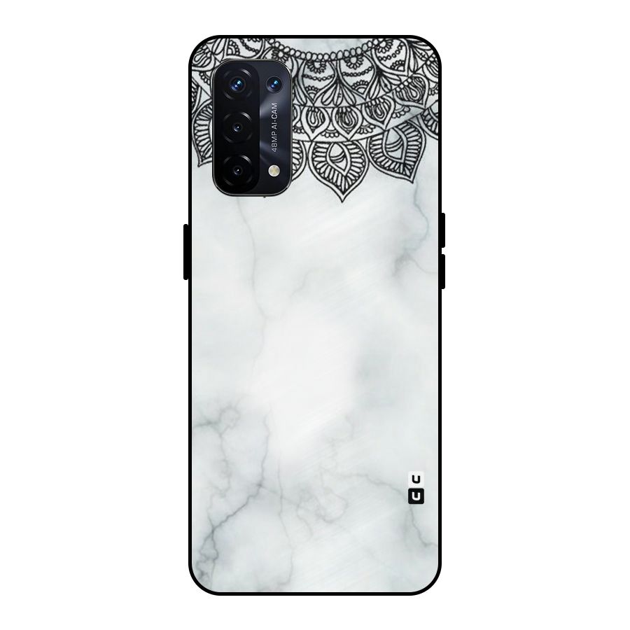 Exotic Marble Pattern Metal Back Case for Oppo A74 5G