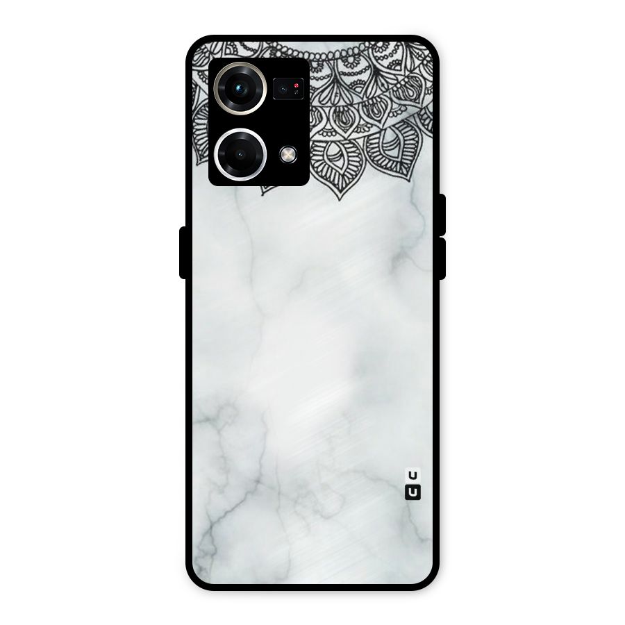 Exotic Marble Pattern Metal Back Case for Oppo F21 Pro 4G