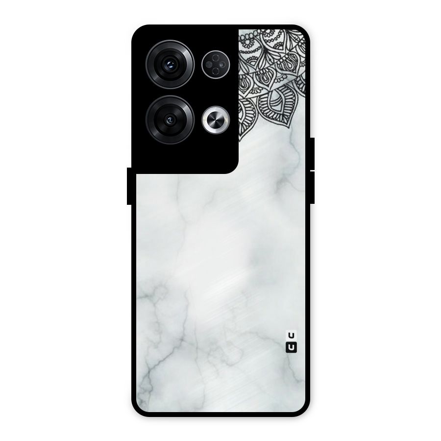 Exotic Marble Pattern Metal Back Case for Oppo Reno8 Pro 5G