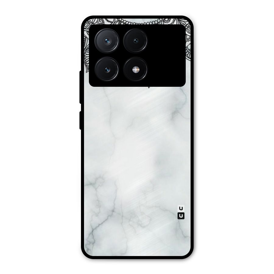 Exotic Marble Pattern Metal Back Case for Poco X6 Pro