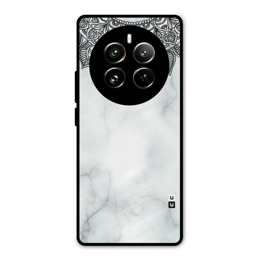 Exotic Marble Pattern Metal Back Case for Realme 12 Pro
