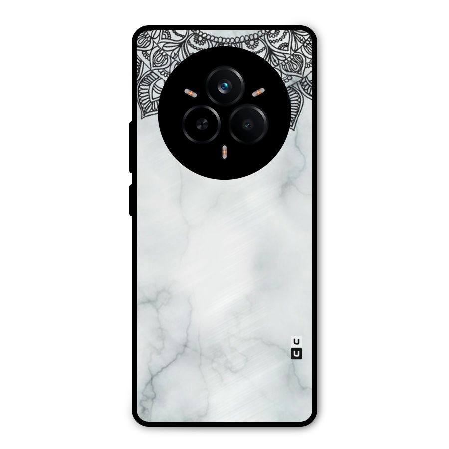 Exotic Marble Pattern Metal Back Case for Realme 14 Pro