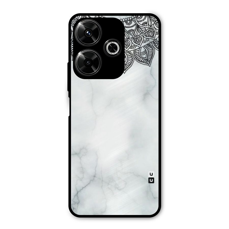 Exotic Marble Pattern Metal Back Case for Redmi 13 5G