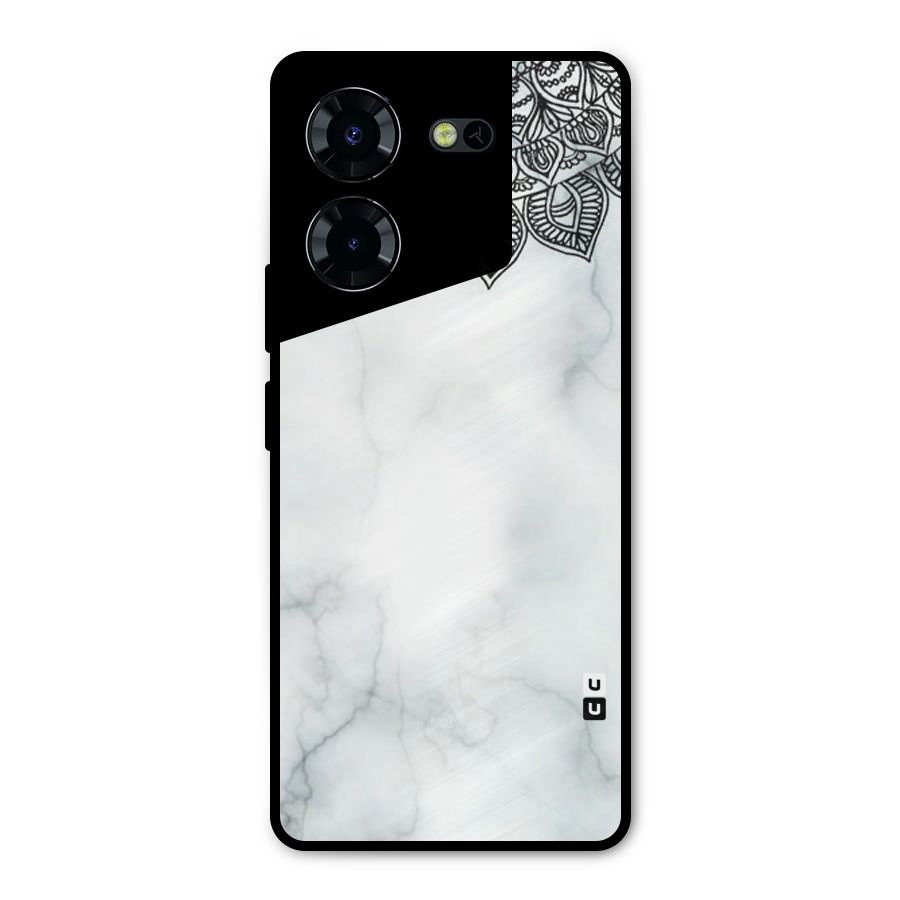 Exotic Marble Pattern Metal Back Case for Tecno Pova 5 Pro 5G
