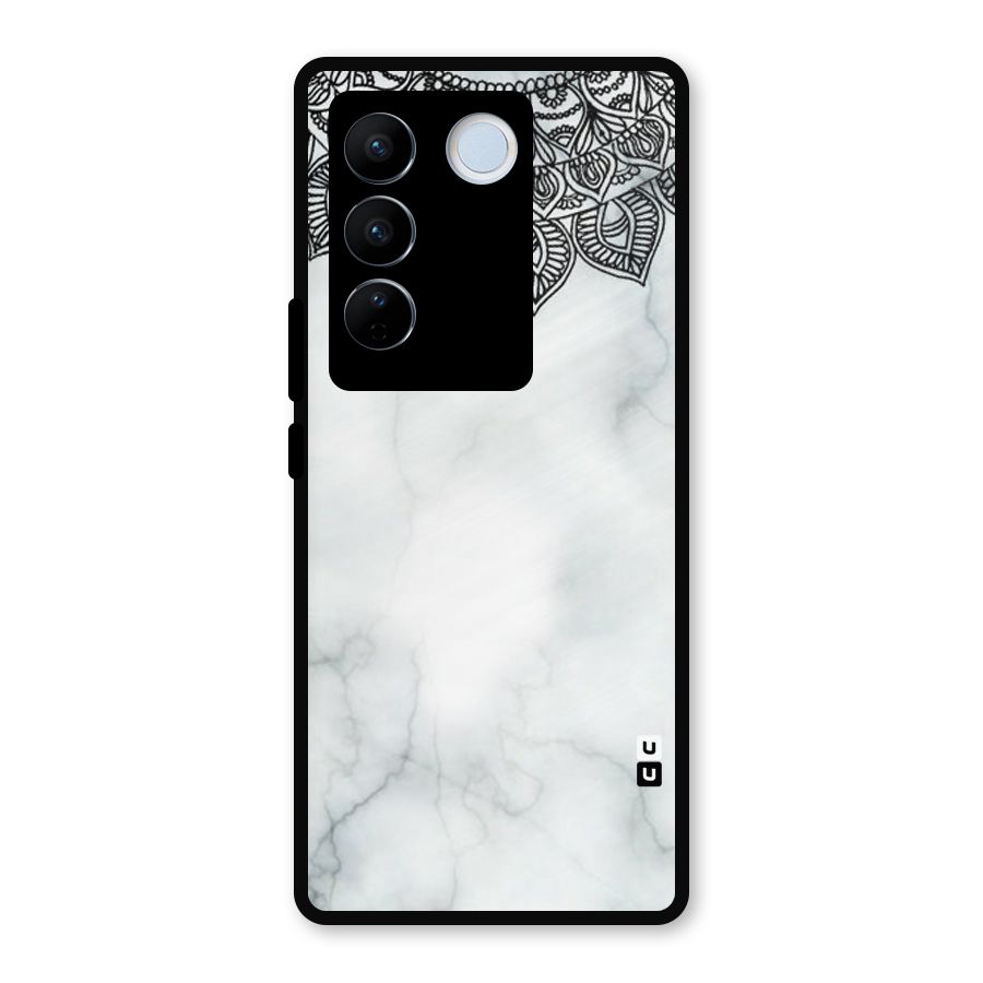 Exotic Marble Pattern Metal Back Case for Vivo V27 Pro