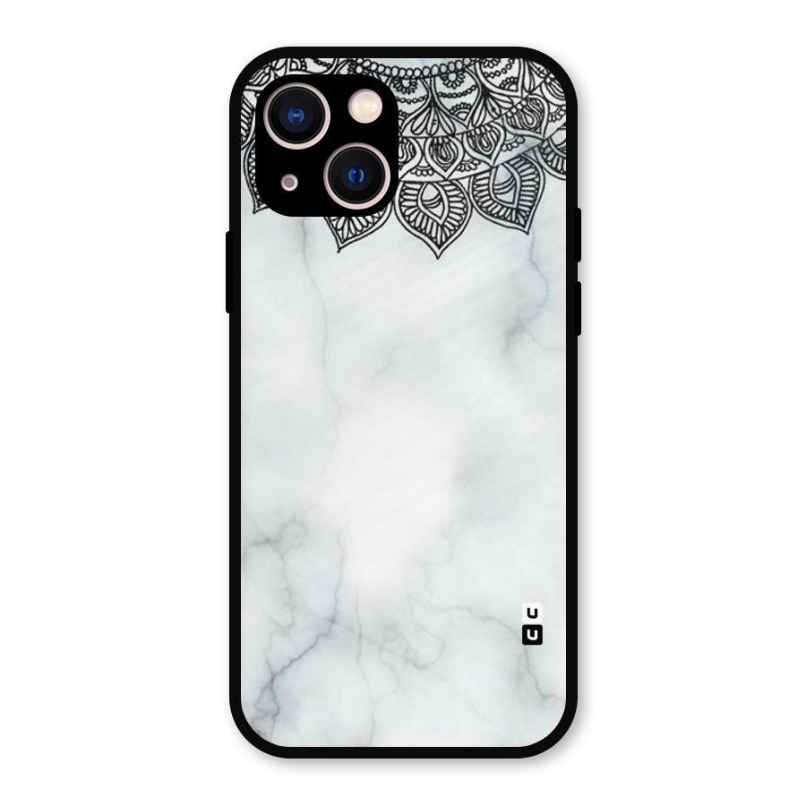 Exotic Marble Pattern Metal Back Case for iPhone 13