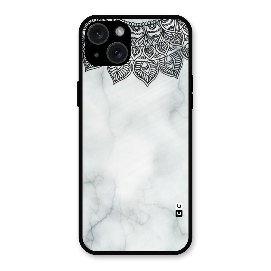 Exotic Marble Pattern Metal Back Case for iPhone 15 Plus