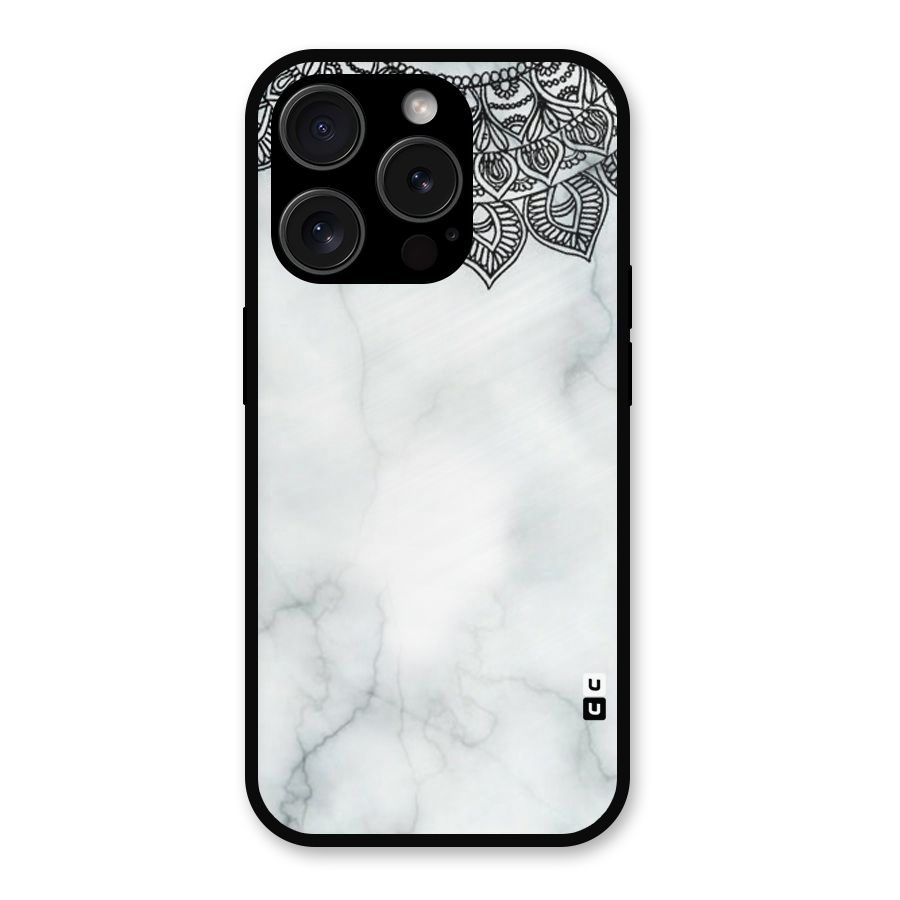 Exotic Marble Pattern Metal Back Case for iPhone 15 Pro