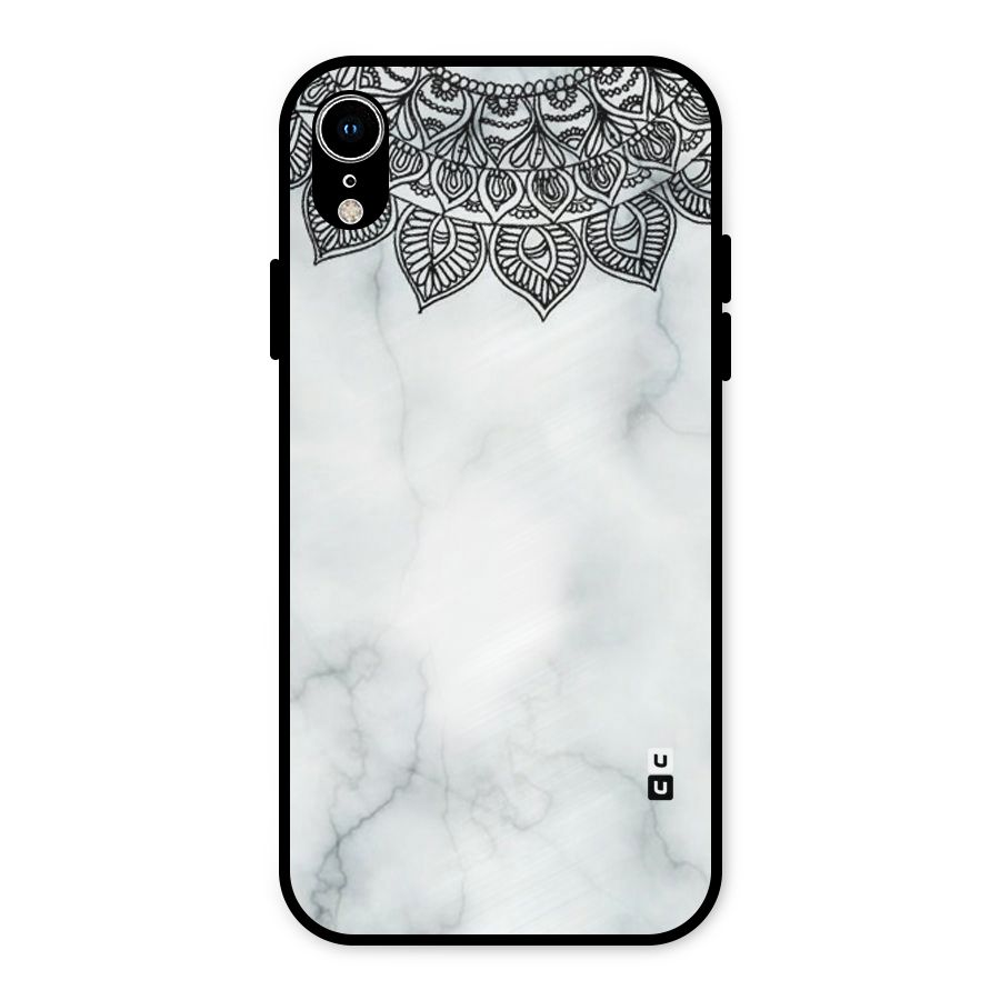 Exotic Marble Pattern Metal Back Case for iPhone XR