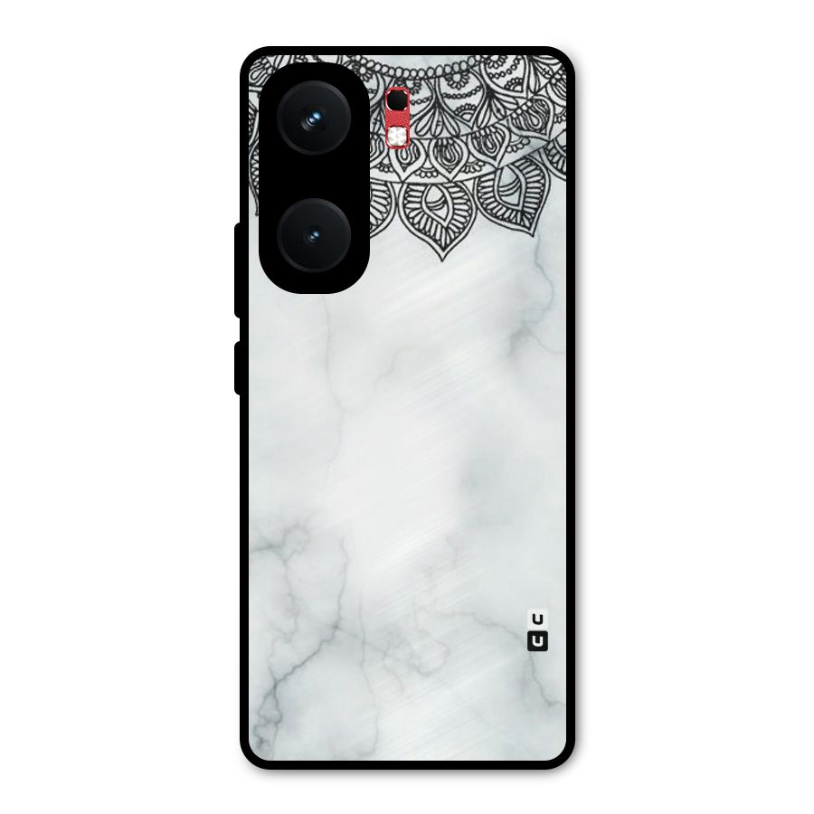 Exotic Marble Pattern Metal Back Case for iQOO Neo 9 Pro