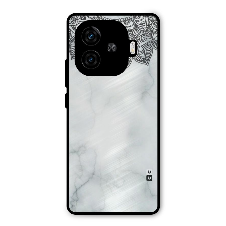 Exotic Marble Pattern Metal Back Case for iQOO Z9 Turbo