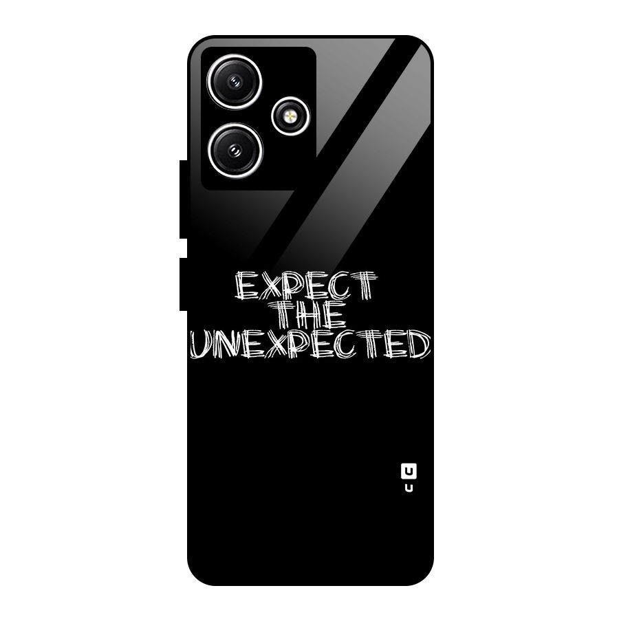 Expect The Unexpected Glass Back Case for Redmi 12 5G