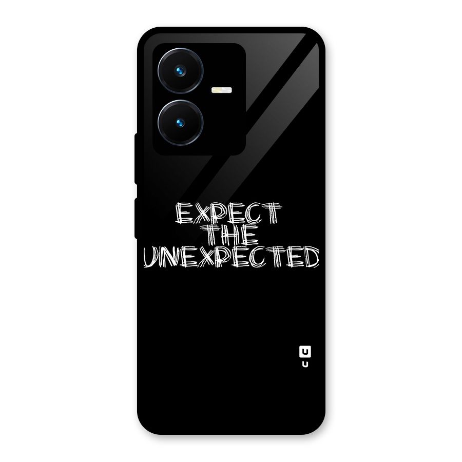 Expect The Unexpected Glass Back Case for Vivo Y22s