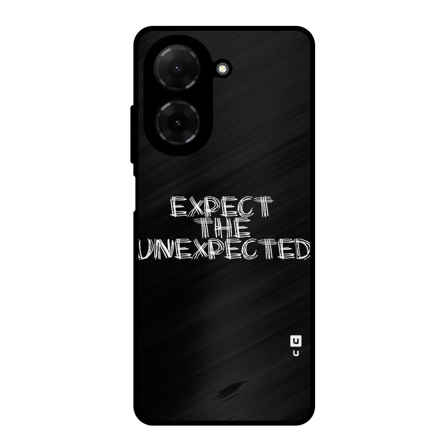 Expect The Unexpected Metal Back Case for Redmi A5 4G