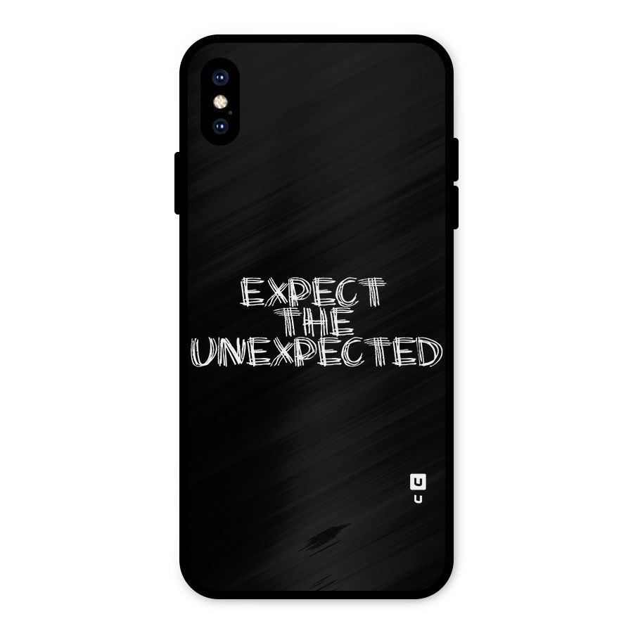 Expect The Unexpected Metal Back Case for iPhone XS Max
