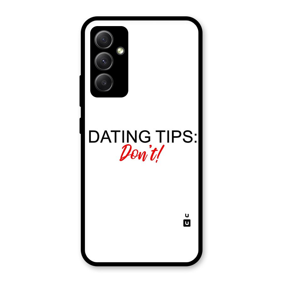 Expert Dating Tip Glass Back Case for Galaxy A34