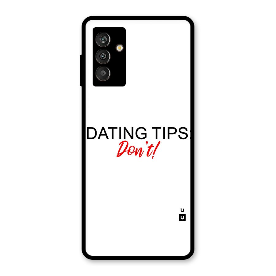 Expert Dating Tip Glass Back Case for Galaxy M13