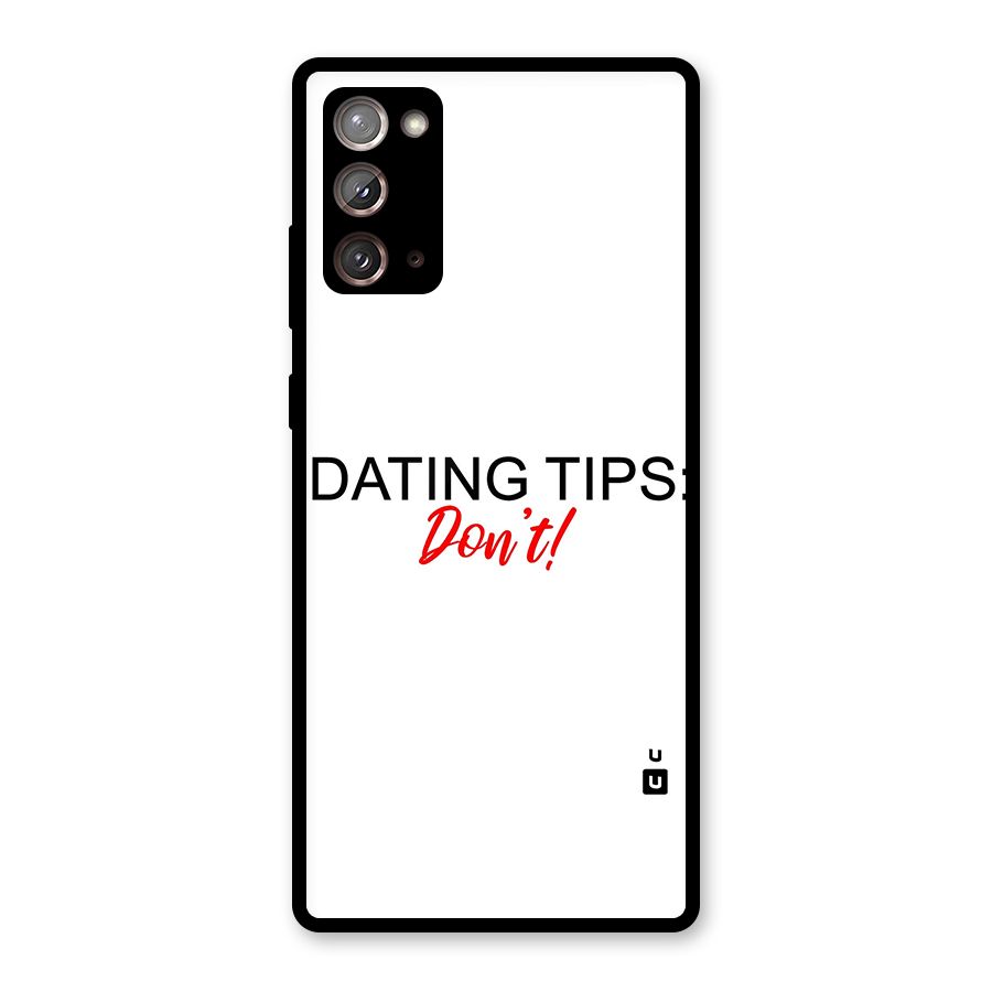 Expert Dating Tip Glass Back Case for Galaxy Note 20