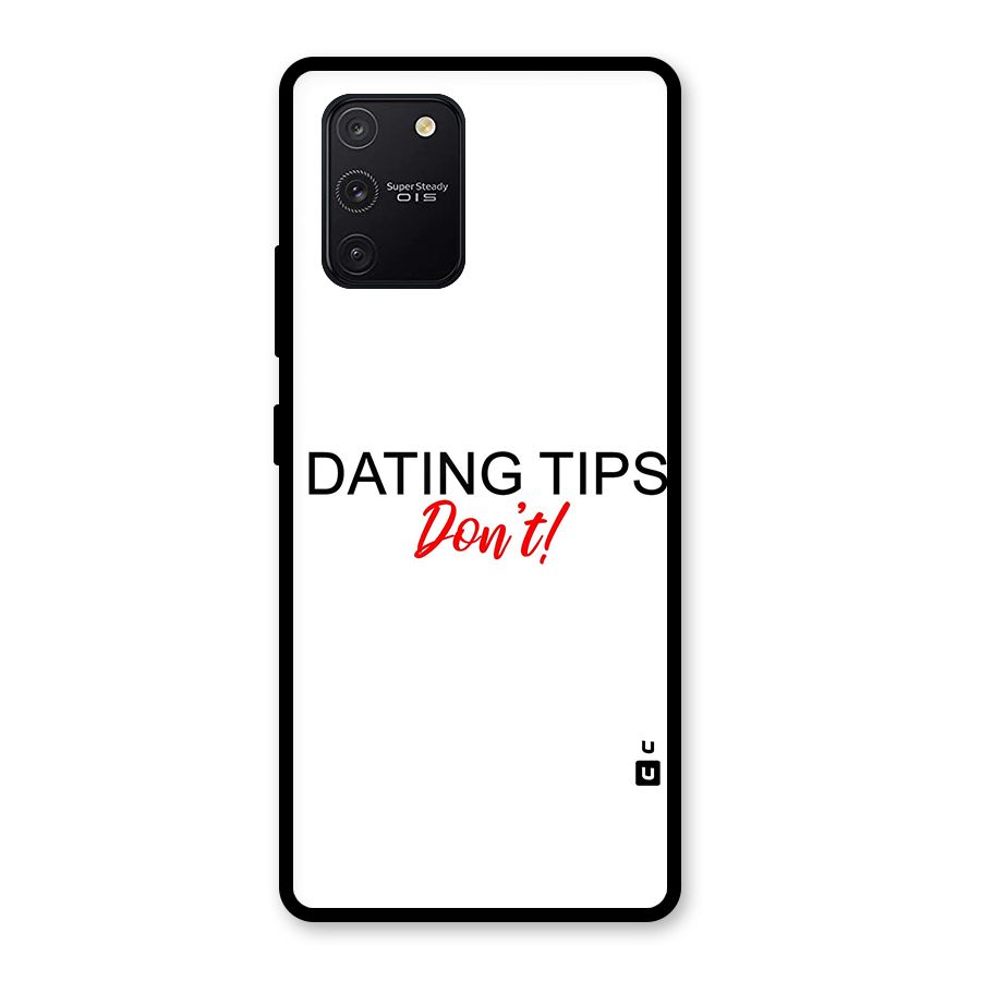 Expert Dating Tip Glass Back Case for Galaxy S10 Lite