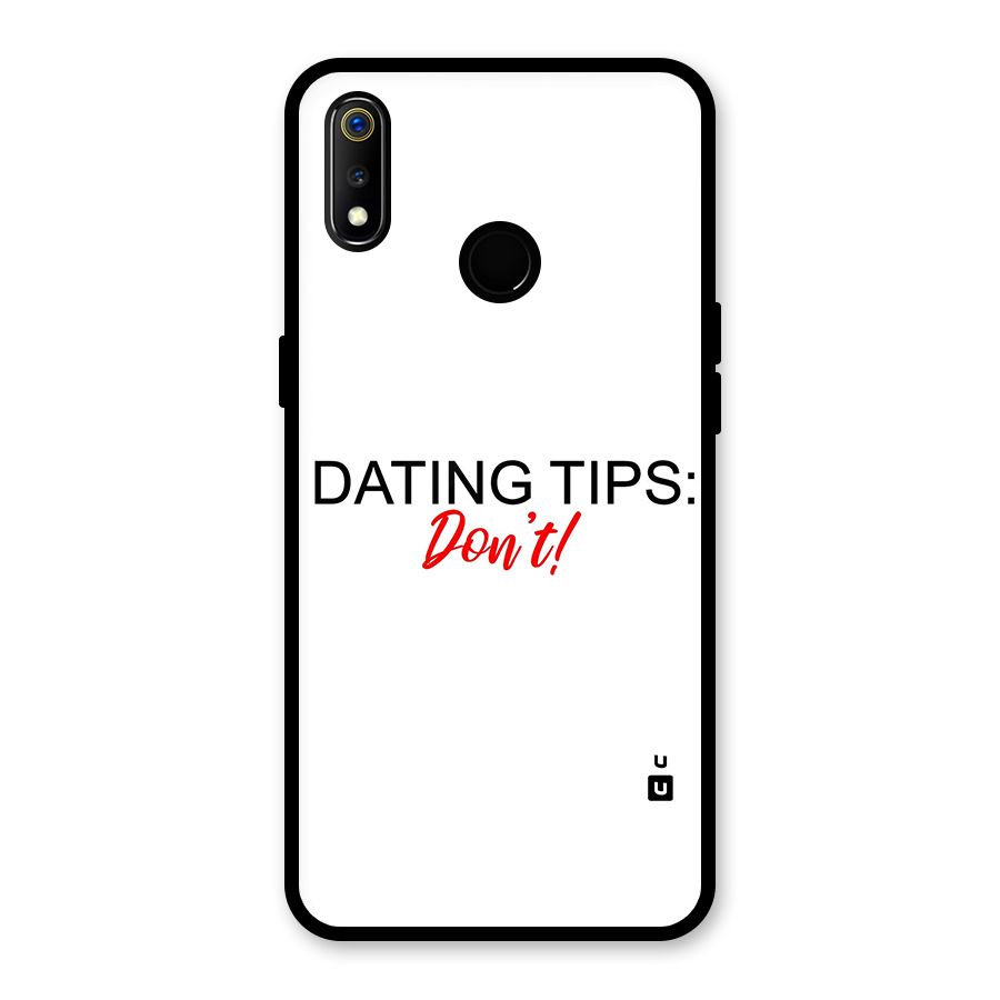 Expert Dating Tip Glass Back Case for Realme 3i