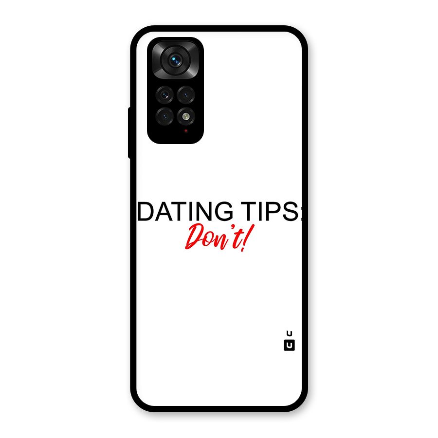 Expert Dating Tip Glass Back Case for Redmi Note 11S