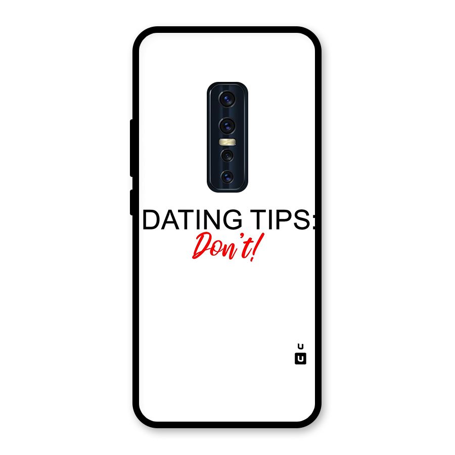 Expert Dating Tip Glass Back Case for Vivo V17 Pro