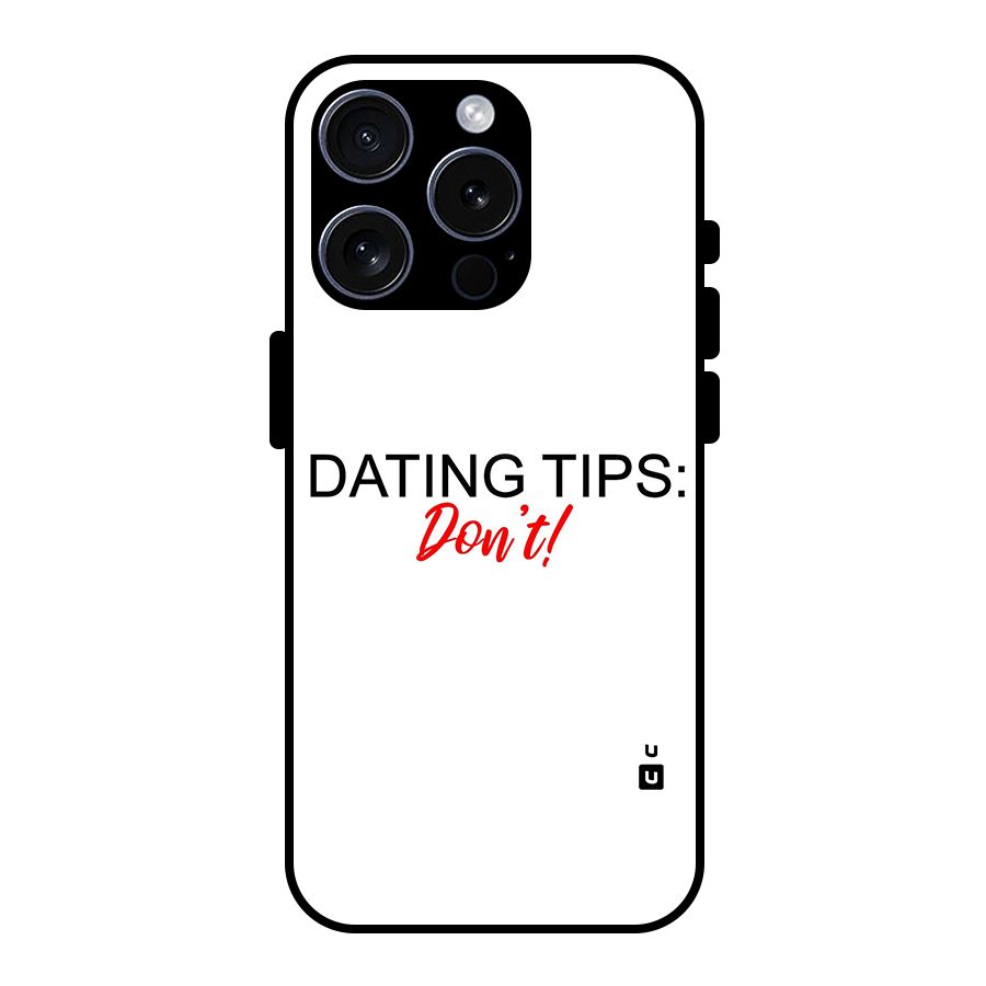 Expert Dating Tip Glass Back Case for iPhone 15 Pro