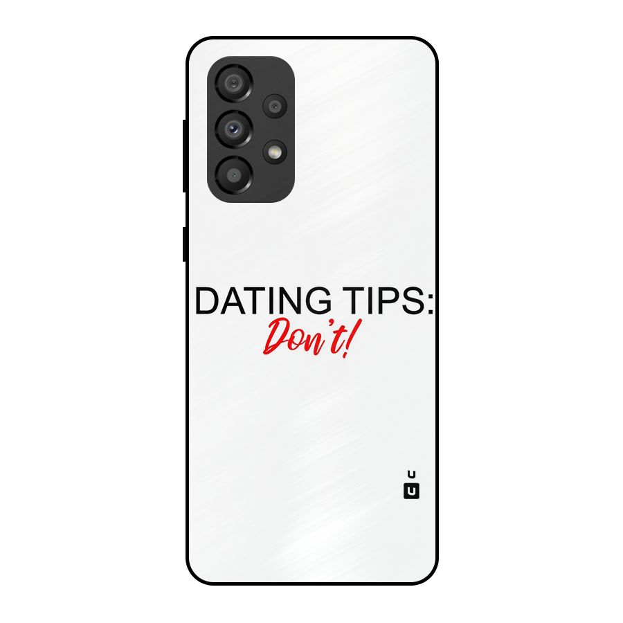 Expert Dating Tip Metal Back Case for Galaxy A33 5G