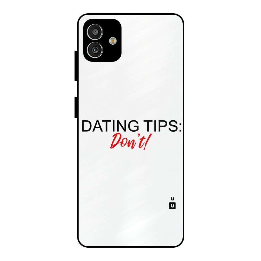 Expert Dating Tip Metal Back Case for Galaxy M13 5G